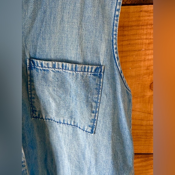 Classic JCrew Denim Sleeveless Shirt Dress - XS - Picture 7 of 8